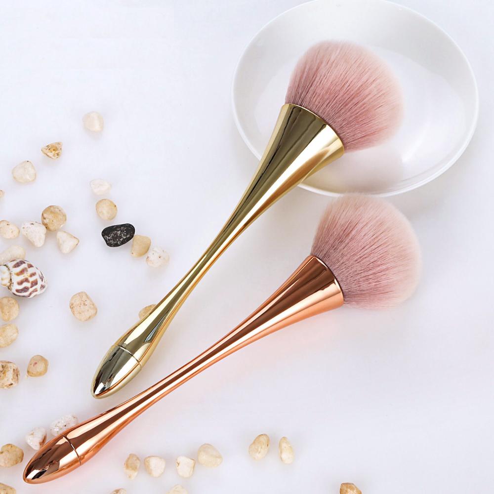 luxury individual single slim waist gold/rose gold makeup brush goblet blush